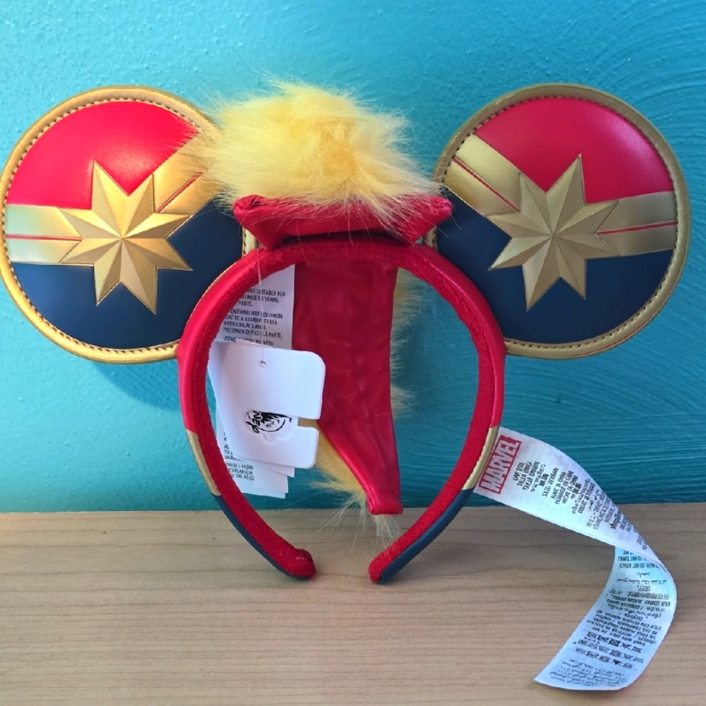 Marvel Captain Marvel Ears- Red, Blue, and Gold
